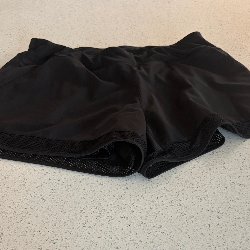 Black running shorts